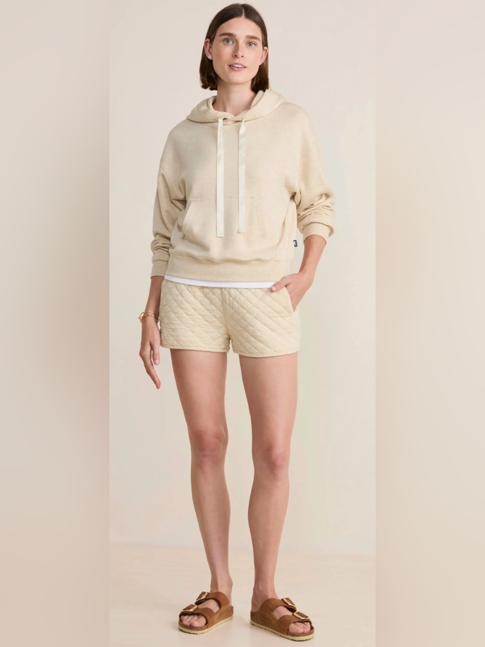 Vineyard Vines Women’s Dreamcloth Quilted Shorts Khaki Heather Size XXL